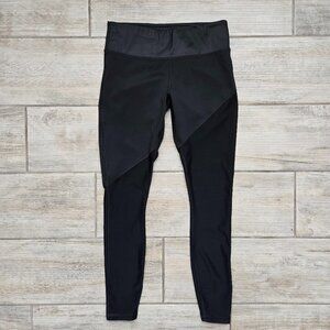 Fabletics Diagonal Pattern Mesh Bottom Leggings Women's Yoga Gym Workout XS